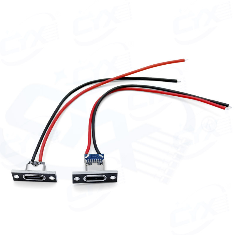 固定プレートとケーブル付き Type-c メスソケット USB 高速充電 c ポート小型家電 DIY 改造修理充電ソケットコネクタ|undefined