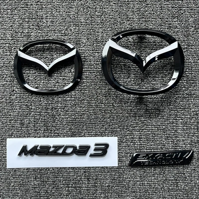 Car Logo Black Warrior Modified — Car logo - 14-16-mazda3-sedan-full-car-4-pieces-black