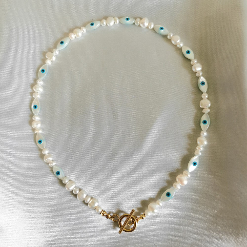 32g Weight Bracelets, Necklace Classification 2 PCS/Package Quantity Holiday, Daily Occasion Beaded, Freshwater Pearl, Titanium Steel Material Geometric Pattern Women's Gender Casual, Simple Style Style 2 PCS/Package Beaded Freshwater Pearl Titanium Steel Freshwater Pearl Jewelry Sets 62