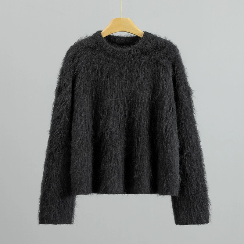 Вязаный свитер (Lineapiù) Scandinavian alpaca, свободный крой, мягкий лёгкий округлый ворот