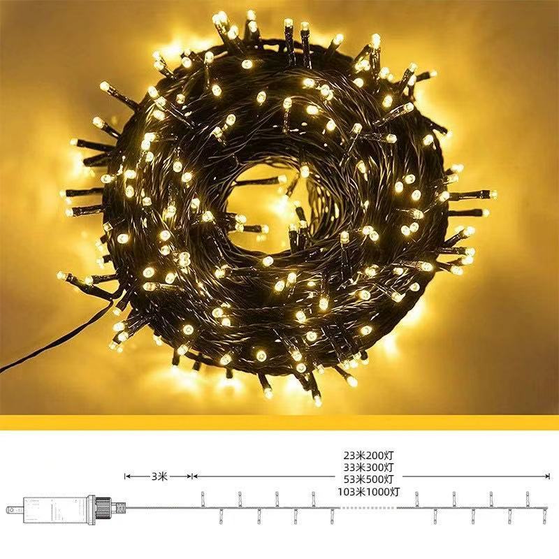 Transfronterizos Amazon Sky Star línea verde oscura al aire libre baja tensión LED string string