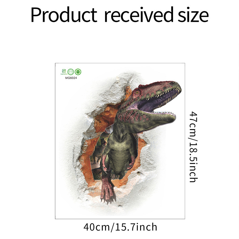 New Broken Wall Fierce Tyrannosaurus Rex Decoration Sticker Wholesale Nihaojewelry display picture 1