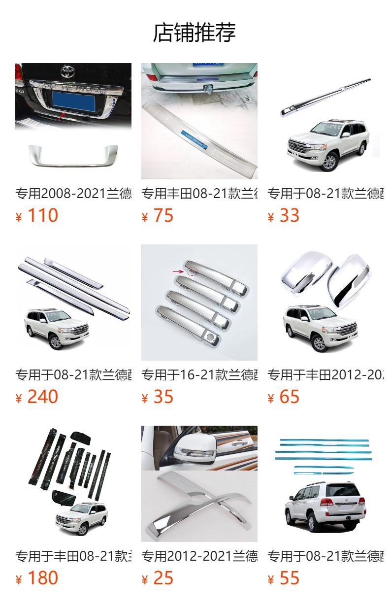 Special for Toyota 2008-2016 landcooluze LC200 car window trim stainless steel window bright strip 6 pieces