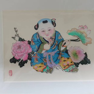 Entrance Decorative Painting, Living Room Auspicious Hanging Painting, Lotus, Lotus and Carp to Attract Wealth Every Year, Tianjin Yang Liuqian New Year Painting