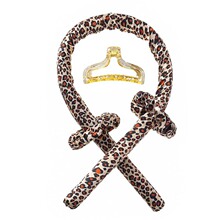 2024新款豹纹海绵卷发棒epe无热卷发棒定型跨境美发工具外贸出口