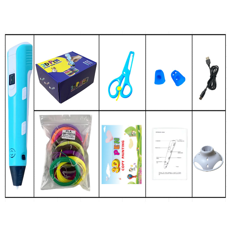 Fábrica directa de impresión 3D pincel infantil puzzle pincel DIY arte tridimensional creación de graffiti pincel explotador transfronterizo