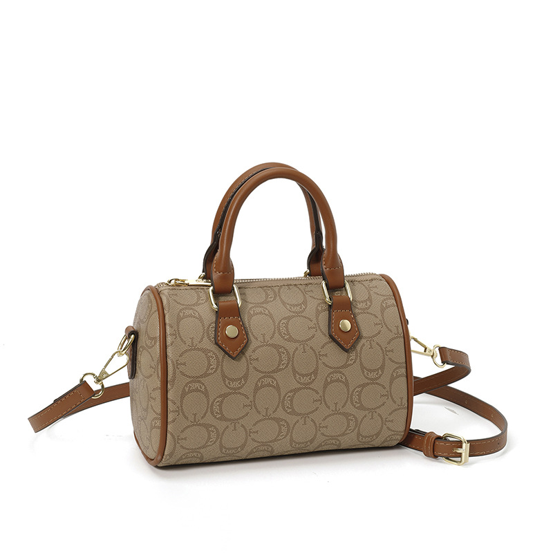 2025 New Women's Boston Bag Pillow Bag Classic Monogram Simple Fashion Versatile Handbag Crossbody Shoulder Bag - Thumbnail 6