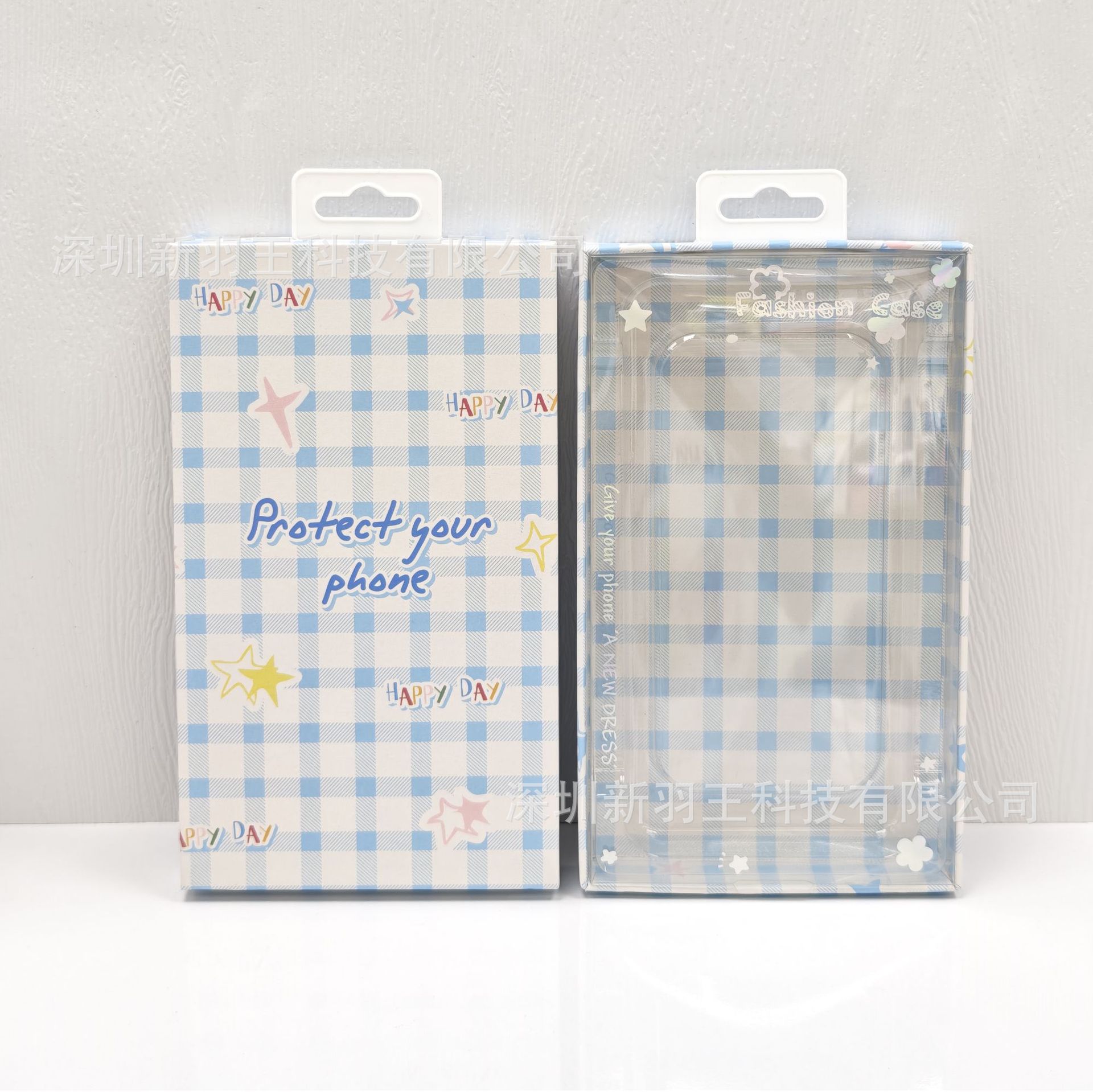 체크무늬 블루(188*110*20) mm + 두꺼워진 투명 블리스터