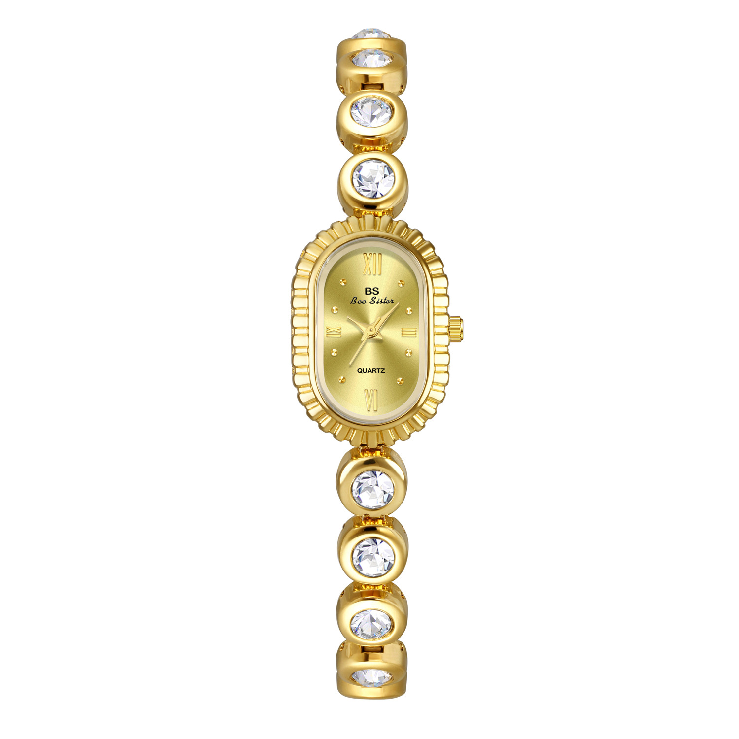60g Weight Tempered Glass Mirror Material Alloy Strap Material Watch Classification Pointer Display Type Jewelry Buckle Buckle Style Oval Dial Shape Casual, Daily Occasion Quartz Movement Solid Color Pattern Women's Gender Retro Style Retro Solid Color Jewelry Buckle Quartz Watch Women's Watches 19