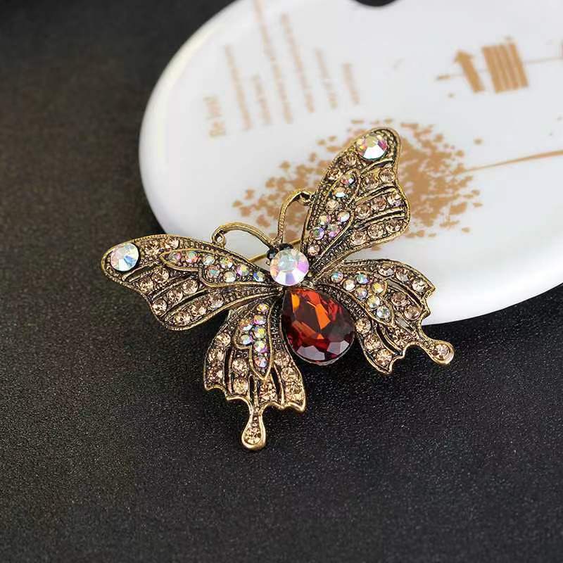 Glam Butterfly Alloy Inlay Rhinestones Unisex Brooches display picture 3