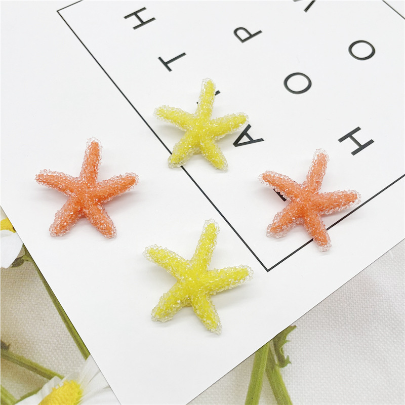 Korean Simple Fashion Candy Color Starfish Earrings display picture 3