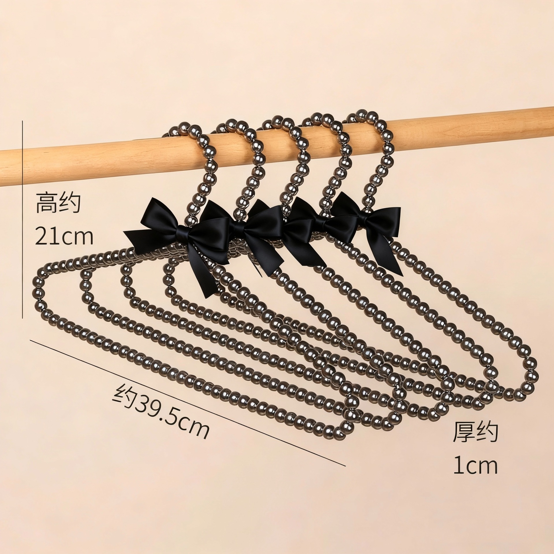 Tienda de ropa de mujer perla lujo ligero vestido retro arco adulto percha de ropa infantil estilo europeo hadas soporte de abrigo