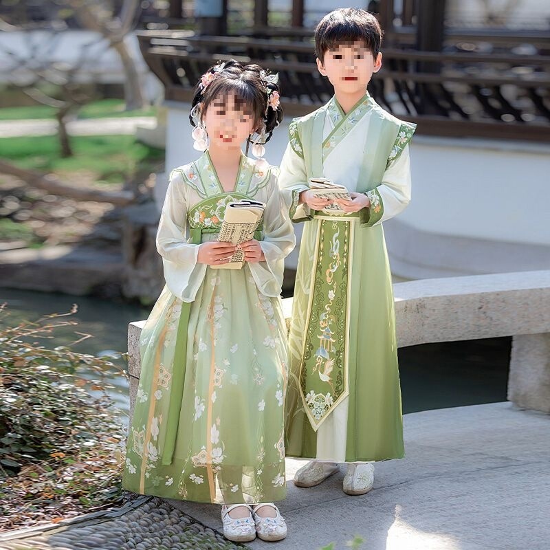 Hanfu for Boys, Traditional Chinese Clothing for Children, New Style Hanfu Performance Costume for Children's Day, Girls' Dress, Ancient Costume, Tang Suit, Traditional Style Hanfu for Boys, Traditional Chinese Clothing for Children, New Style Hanfu Performance Costume for Children's Day, Girls' Dress, Ancient Costume, Tang Suit, Traditional Style