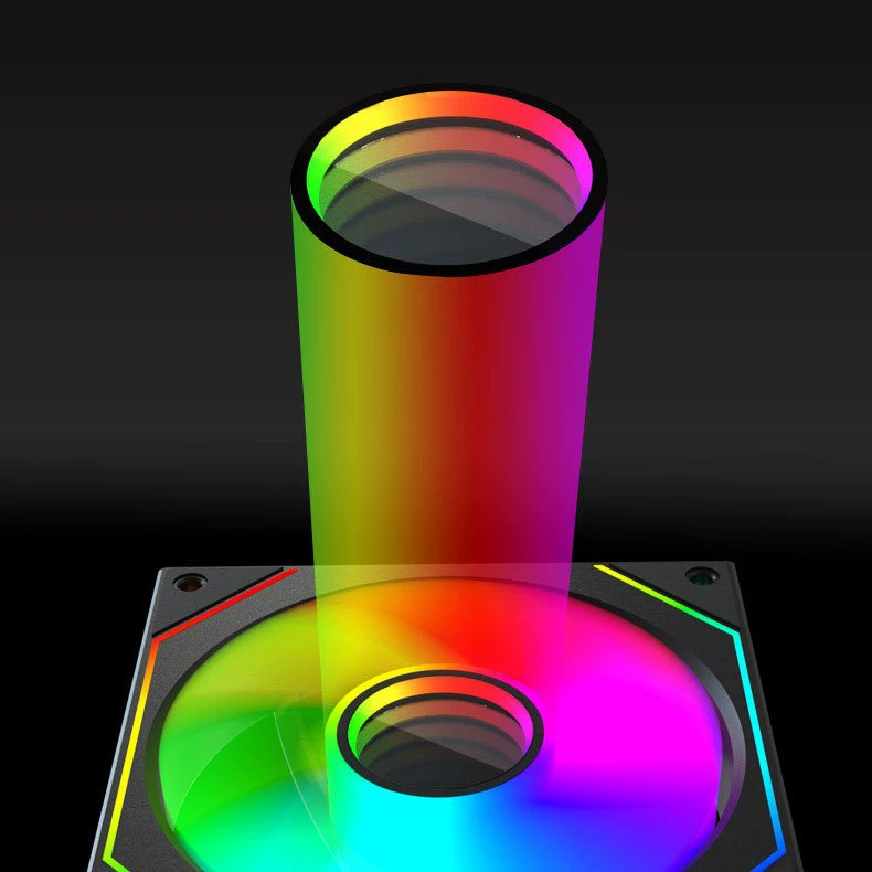 Prism 6PRO компьютерная коробка охлаждающий вентилятор полный зеркальный бездна световой эффект ARGB Shenguang синхронный PWM интеллектуальный контроль температуры