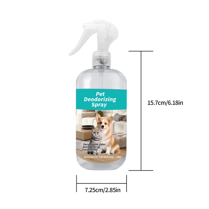 ペット用消臭スプレー 猫砂 犬 猫 尿の臭い除去 生物酵素消臭剤 英語 500ml|undefined