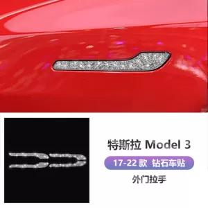 Tesla Model 3 avtomobilin daxili almaz modifikasiyası, qapı tutacağı bəzəyi