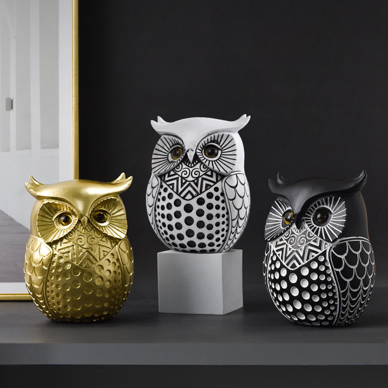 Simple Entry Luxury Owl Animal Resin Crafts Ornaments Home Living Room TV Cabinet Desktop Entrance Decorations Simple Entry Luxury Owl Animal Resin Crafts Ornaments Home Living Room TV Cabinet Desktop Entrance Decorations