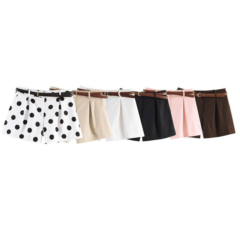 Foreign Trade 2026 Spring New Style European and American Style Women's Fashion Casual Loose High-Waisted Shorts with Belt 4387472