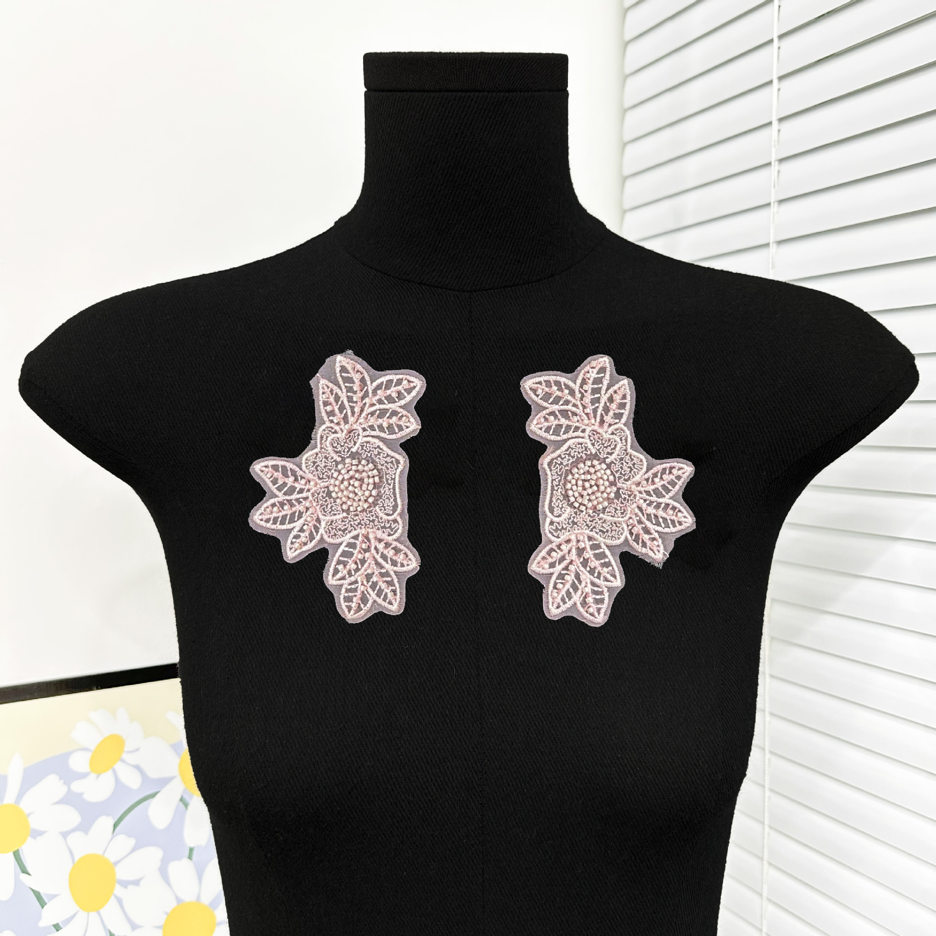 Coser bordado adhesivo de parche multicolor opcional ropa agujero reparación decoración adhesivo de malla de chiffón chaqueta