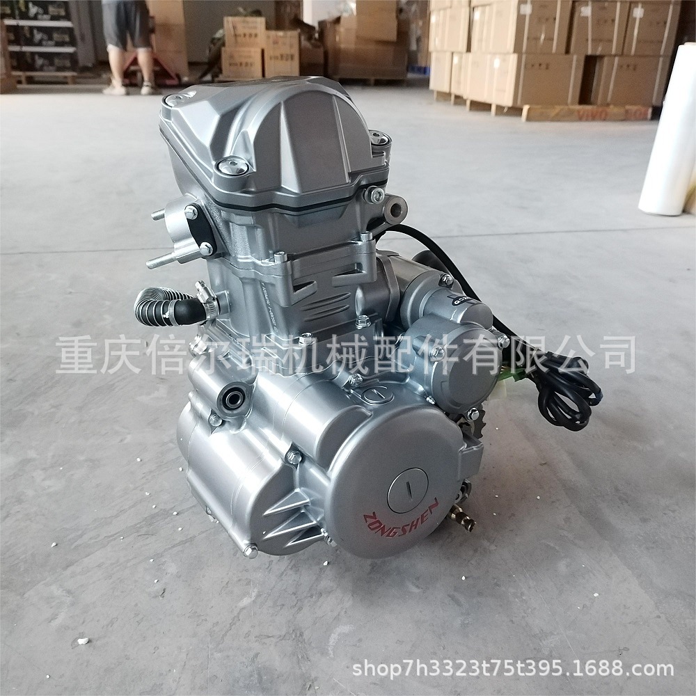 La motocicleta todoterreno Zongshen NB300 modifica el conjunto del motor refrigerado por aire de cuatro válvulas y el nuevo motor de potencia completo