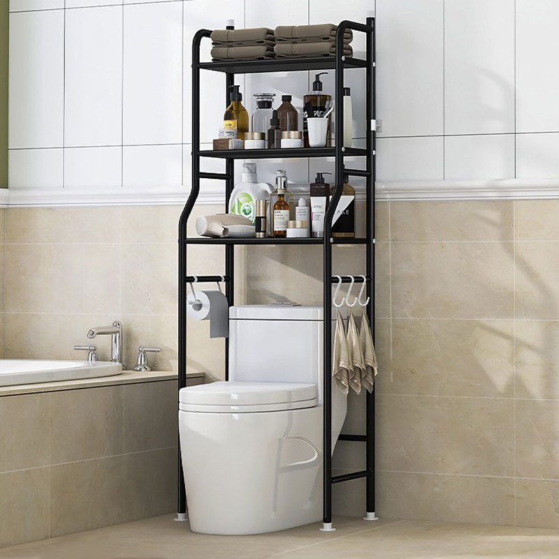 トイレの上に穴を開けずにカスタマイズされた収納ラック、トイレ、洗濯機の収納ラック、トイレ、バスルームの収納|undefined