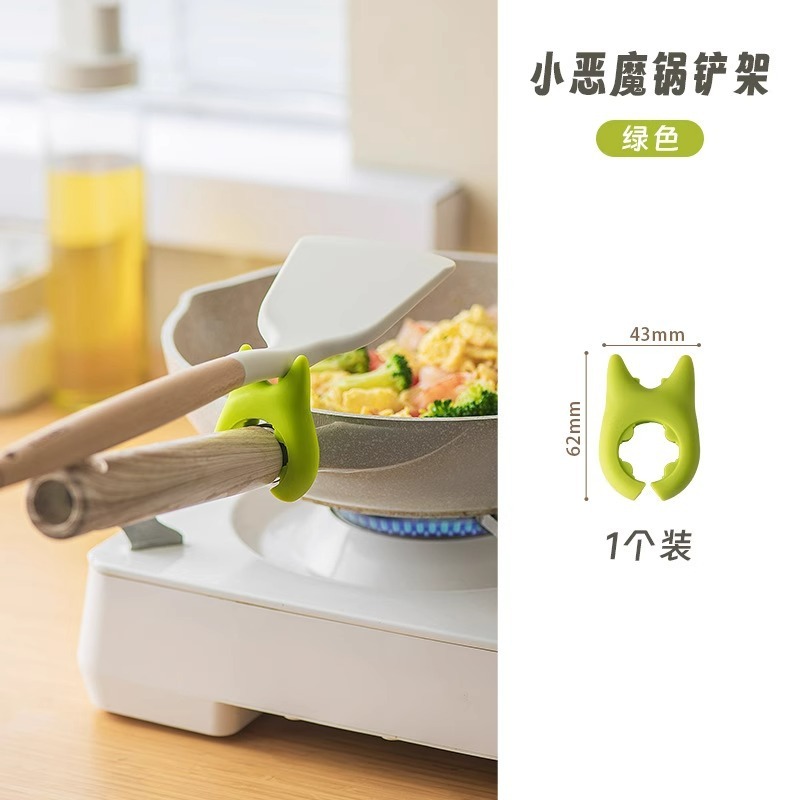 小悪魔のシャベル棚の鍋の辺の鍋のシャベル棚の家庭用の鍋の蓋の棚の台所の食器棚のアイデアは滑り止めの棚を収納します。|undefined