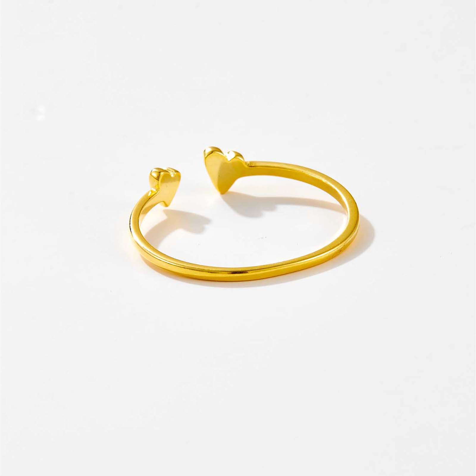 Argent Sterling 925 Forme De Cœur Anneau Ouvert display picture 5