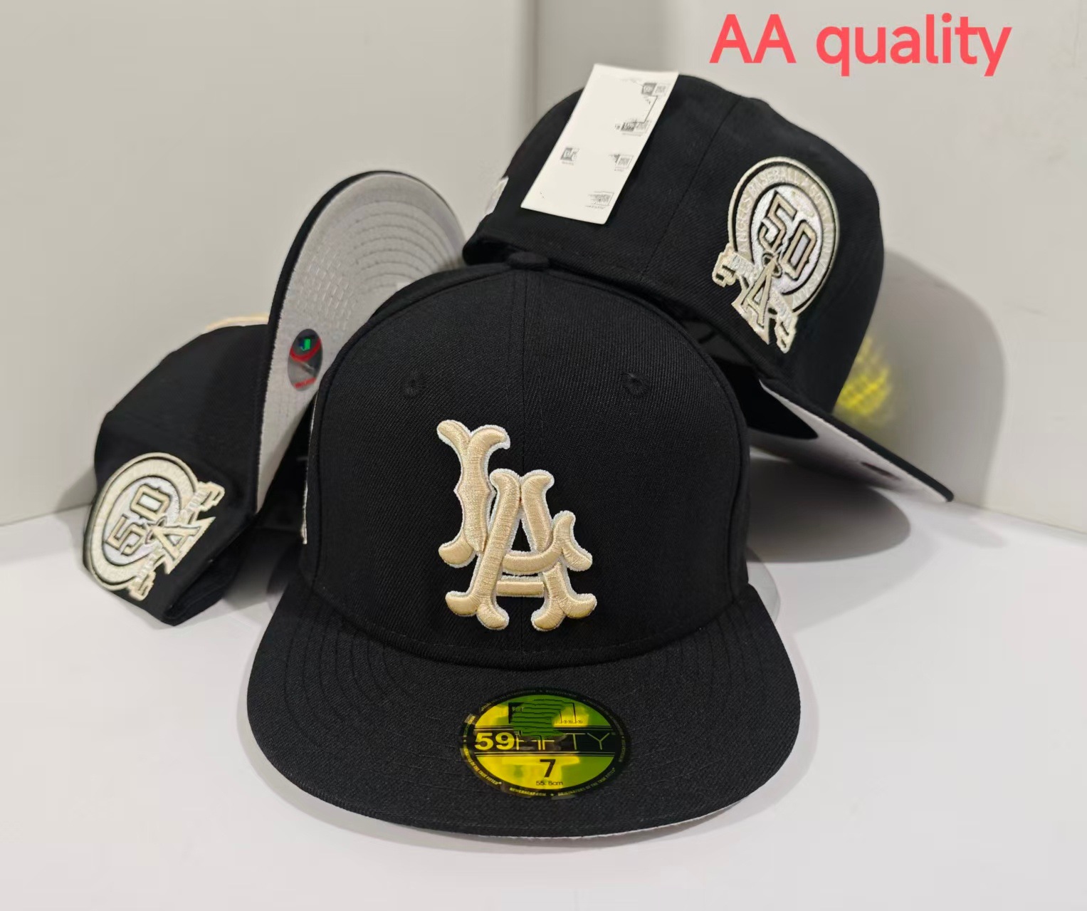 Gorra de Béisbol de Comercio Transfronterizo al por Mayor 2025, con Bordado de Letras con Patrón AA, Gorra de Visera Plana Moderna para Hombre