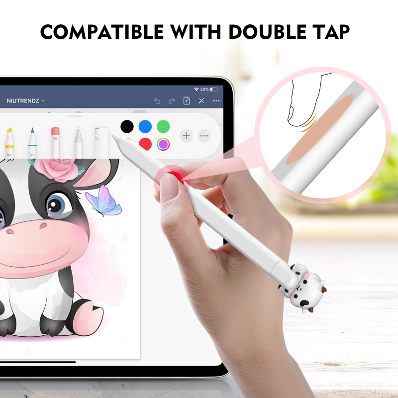 Apple Pencil 保護ペンカバー Apple Pencil Pro&2&1 ペンカバー 漫画超かわいいシリコンペンカバーに適しています。|undefined