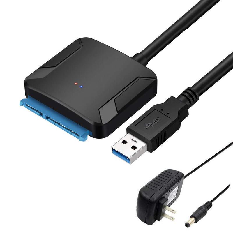 USB3.0 to SATA2.53.5 inch HDD/SSD hard disk drive 12V/2A power adapter bare wire