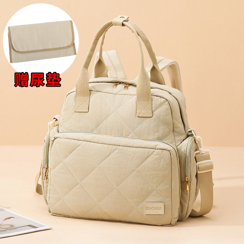 High-Quality Embroidery Checkered Mother and Baby Bag, Milk Bottle, Mommy Bag, Diaper Pad, Dry and Wet Separation Travel Bag, Baby Bag, Shoulder Bag High-Quality Embroidery Checkered Mother and Baby Bag, Milk Bottle, Mommy Bag, Diaper Pad, Dry and Wet Separation Travel Bag, Baby Bag, Shoulder Bag