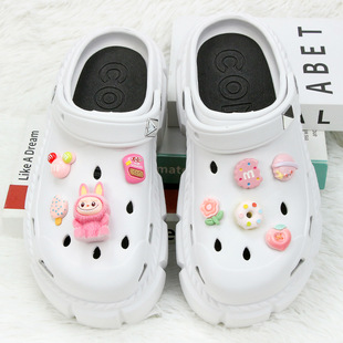 Tiktok Summer New Style Detachable Clogs with Flower Shoe Charms Cute Cartoon DIY Clog Decorations