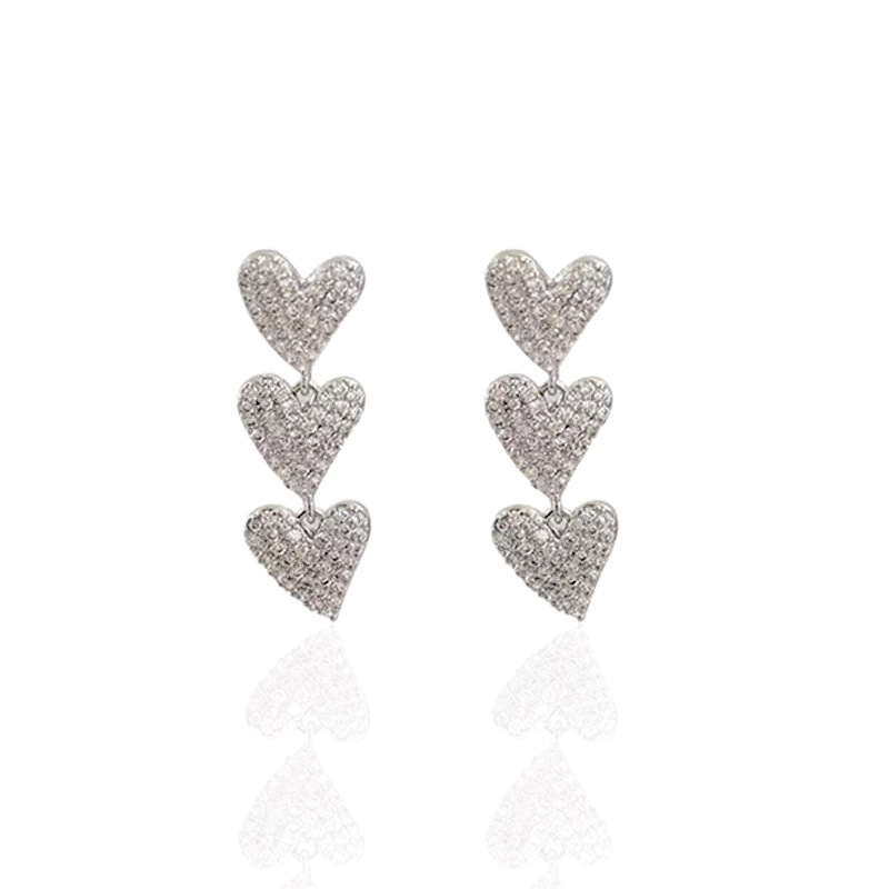 Orecchini pendenti a cuore donna gioielli eleganti e alla moda_voghion.com
