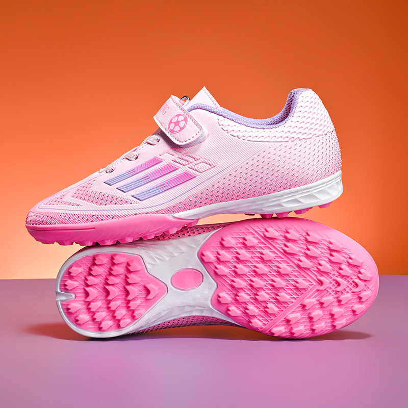 Tenis de Fútbol Infantiles con Velcro TF de TPR, Ligero para Entrenamiento de Fútbol