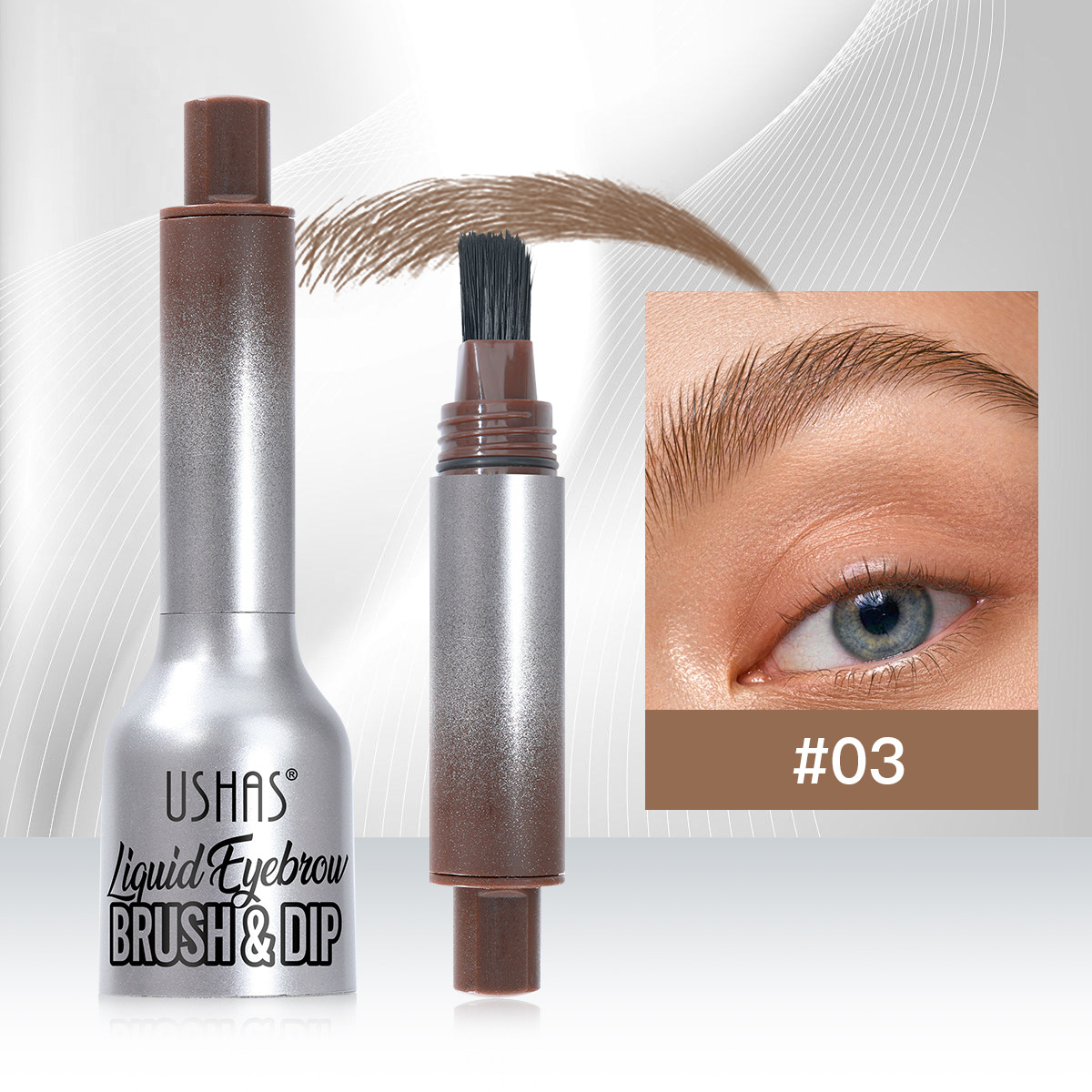 USHAS punto transfronterizo venta caliente colorante de cejas gel de cejas Amazonas impermeable no se marea forma crema de cejas duradera