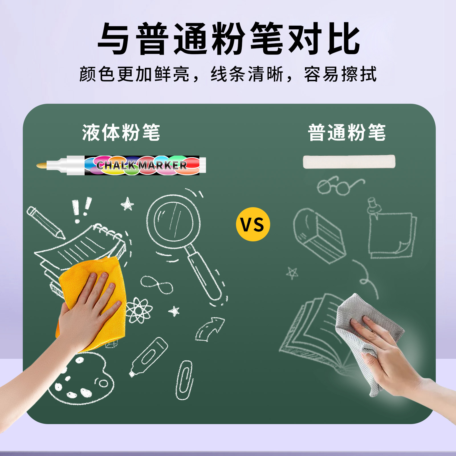 Inventario transfronterizo sin polvo tiza líquida marca fluorescente DIY graffiti borrable soluble en agua LED pizarra fluorescente