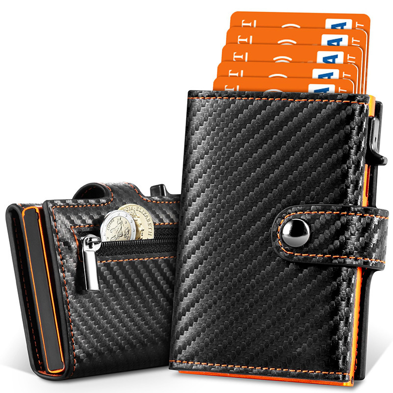 Amazon con cambio de bolsa para hombres, cartera multifuncional RFID antirrobo para hombres