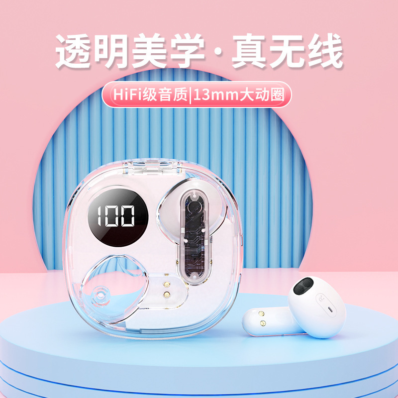 跨境新款私模Apro138蓝牙耳机TWS5.3双耳数显入耳式音乐蓝牙耳机