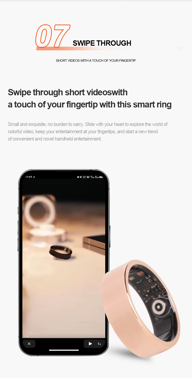 Smart Ring With Heart Rate Sleep Blood Oxygen And Gesture Control_voghion.com