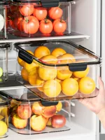 Коробка для хранения свежих продуктов, пищевой холодильник, прозрачная герметичная коробка, влагостойкая коробка для замороженных фруктов, большая емкость