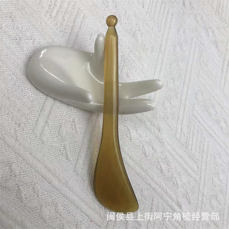 Horn Gua Sha Massage Stick 12cm Acupoint Facial Eye Tool for Meridian Care overview