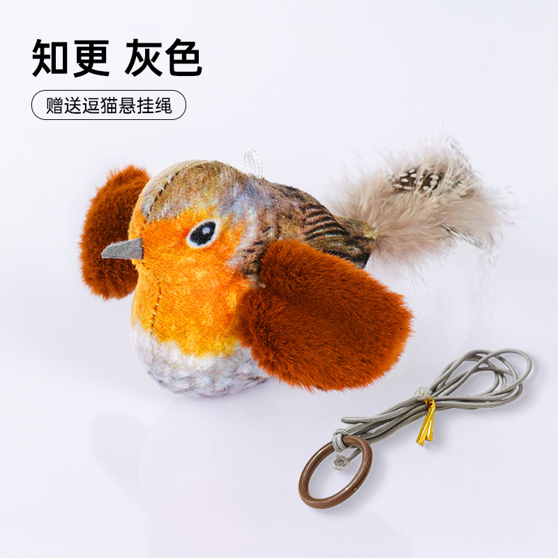 Juguetes de gato simulación de gato divertido llamado pájaro juguete de gato gatito auto-hola para aliviar el aburrimiento