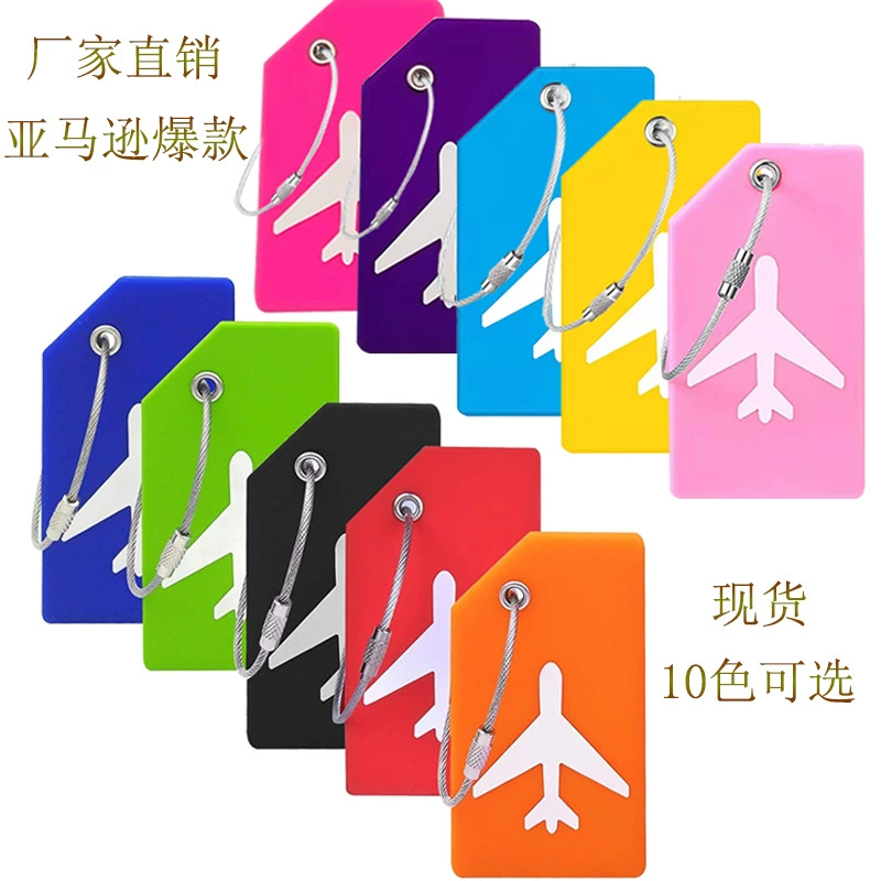 Silicone luggage tag for traveling, school bag, suitcase