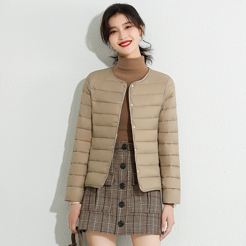 Women's Short Cotton Jacket, Lightweight and Warm, with Inner Lining, 2026 Spring and Autumn Season, Fashionable Warm Cotton Coat, Women's Outerwear