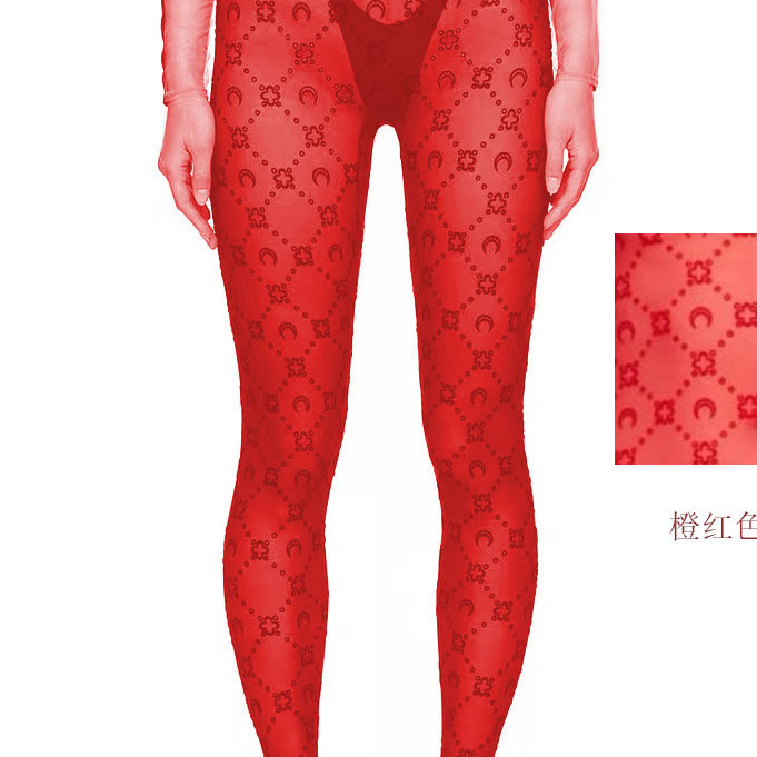 오렌지 레드 플로킹 [팬티스타킹]