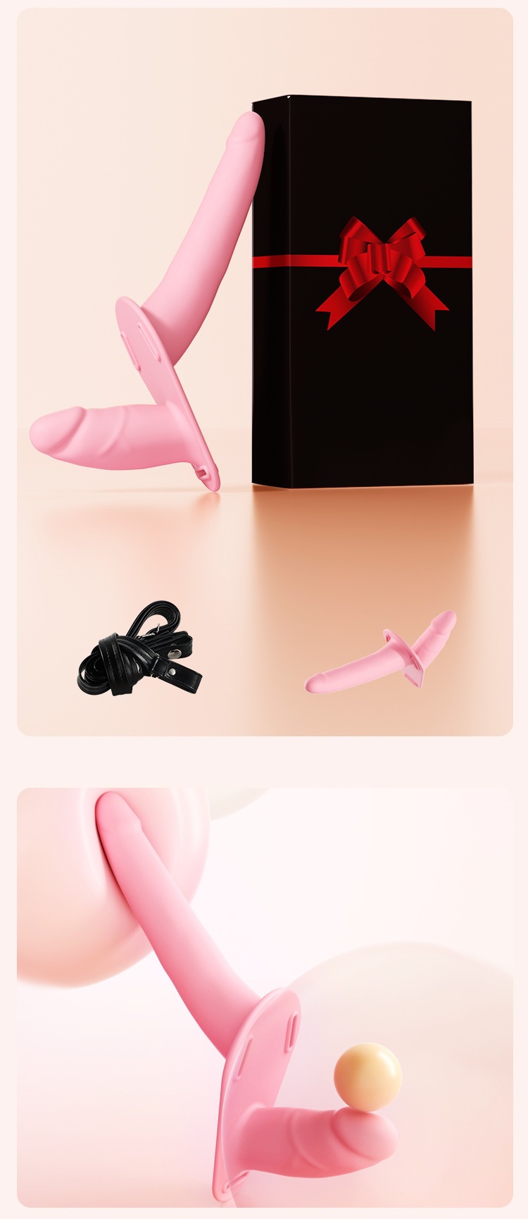 Dual-Head Wearable Panty with Anal and Vaginal Functions, Adult Wearable Toy — detail image 12