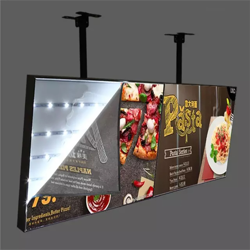 美什 室内餐厅点餐灯箱室内壁挂式高亮度海报窄边灯箱LED灯