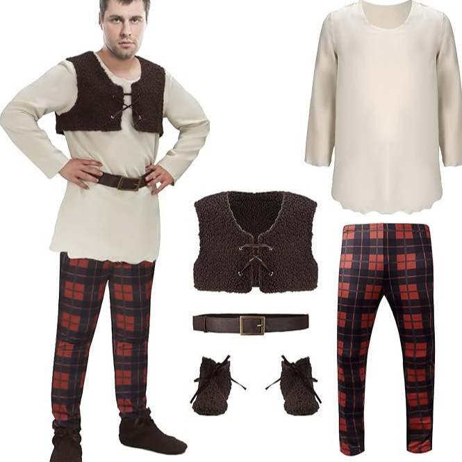 Medieval Viking Style Cosplay Costume Men's Retro Knight Suit Halloween Stage Performance Costume Medieval Viking Style Cosplay Costume Men's Retro Knight Suit Halloween Stage Performance Costume