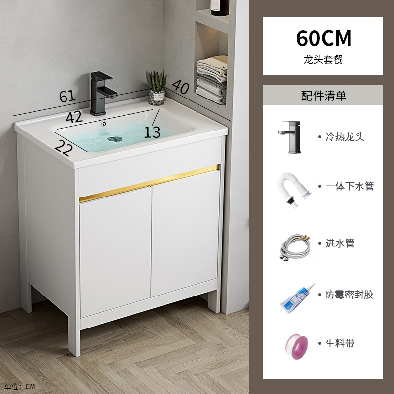 60 gabinete de cerámica + grifo