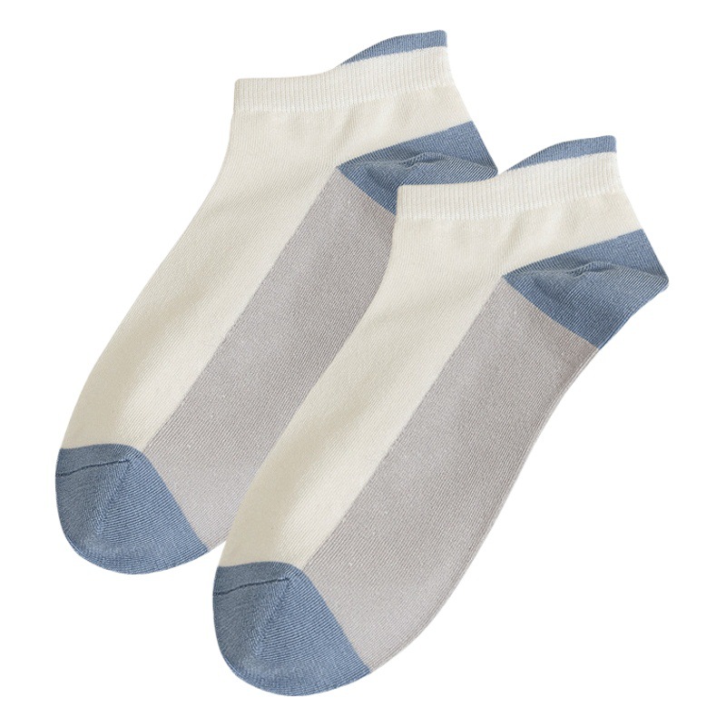 Calcetines de primavera y verano calcetines de algodón de los hombres bajo-top corto rayas transpirable deportes barco Calcetines Zhuji calcetines de hombre al por mayor